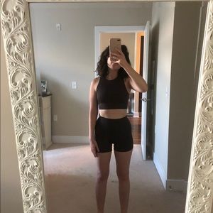 SKIMS Stretch Rib High Neck Bra in Soot 🤎